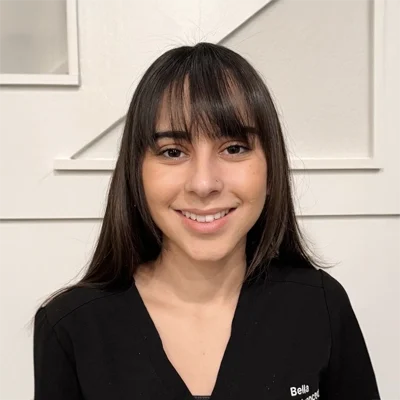 Isabella DiDonato smiling in a black shirt.